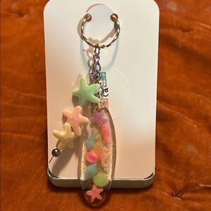 Starfish Charm Keychain with Pastel Accents